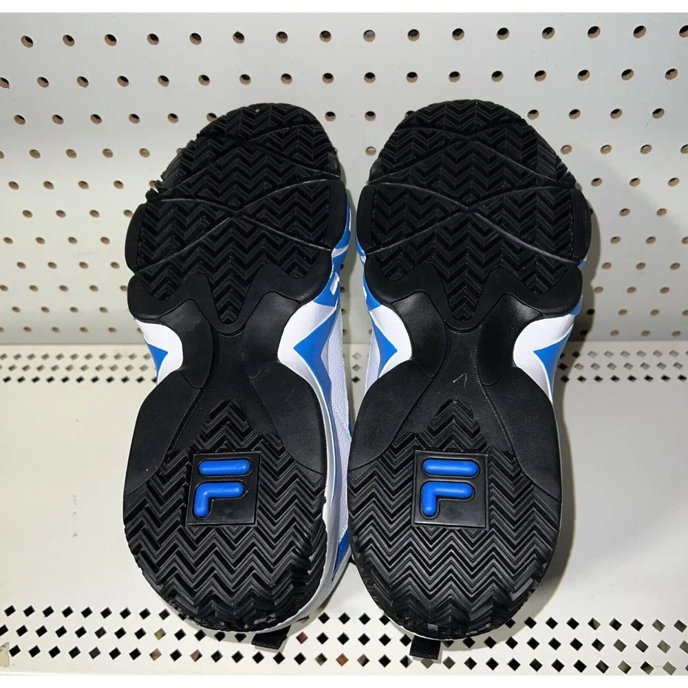 FILA MB Mens Basketball Shoes Size 9.5 White Blue Neon Green Jamal Mashburn - Picture 7 of 9